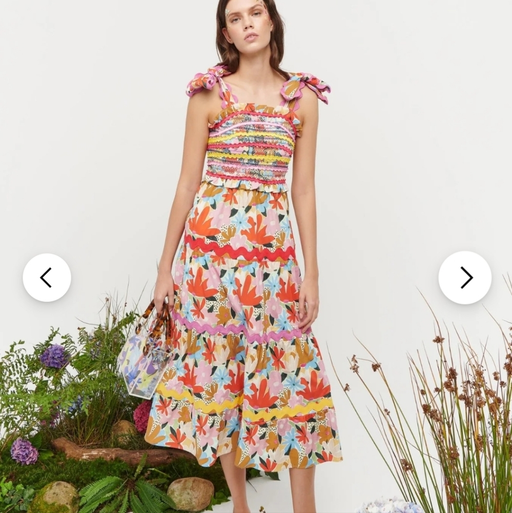 Celiab Nilsa dress midi colorful floral size small - Picture 3 of 4